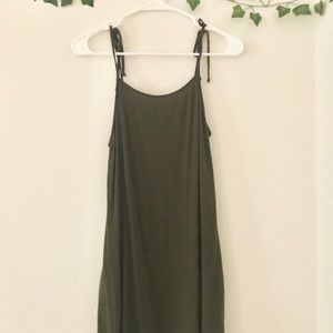 Dark green forever 21 linen sundress